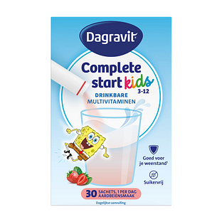 Dagravit Kids Complete Start Drinkbare Multivitaminen Aardbeien Sachets 30ST