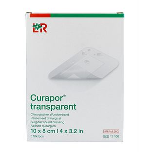 Lohmann & Rauscher Curapor Transparant Wondverband 10x8cm 5ST Lohmann & Rauscher Curapor Transparant Wondverband 10x8cm 5ST