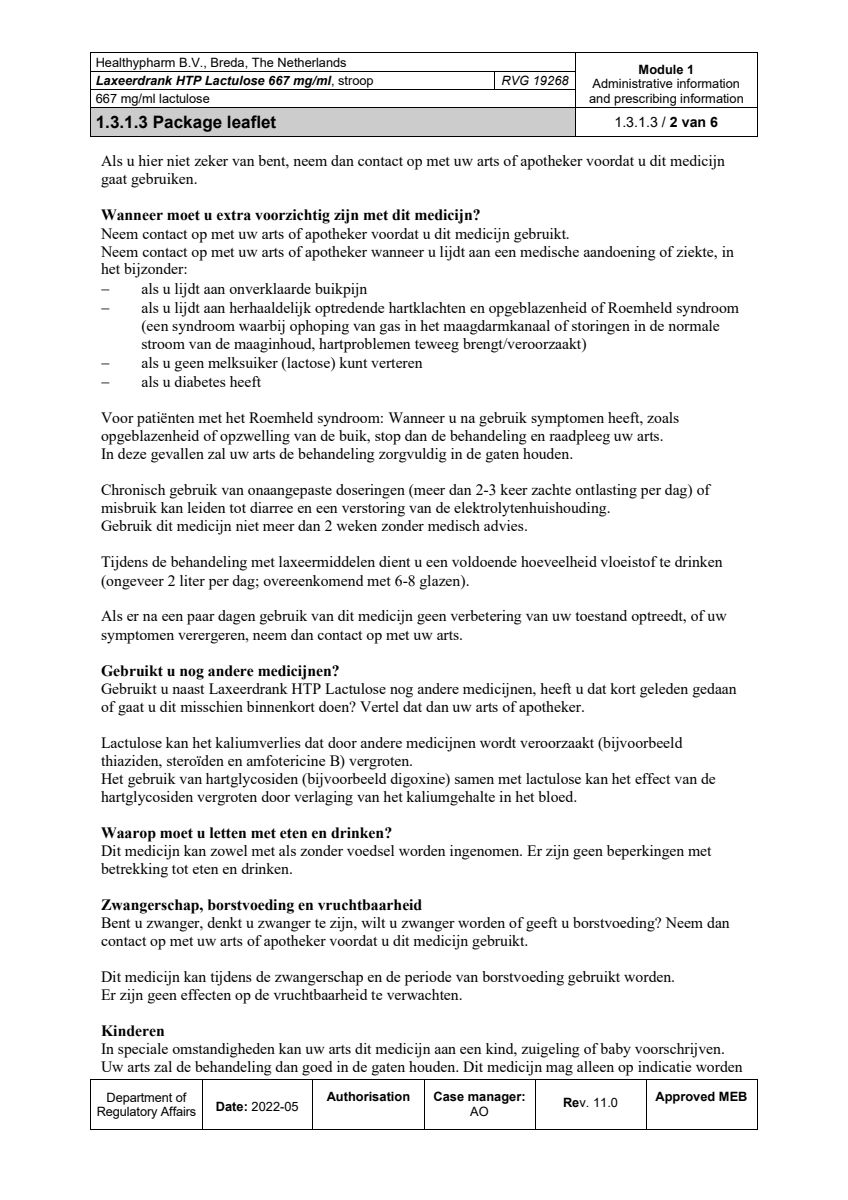 Laxeerdrank Lactulose afbeelding van document #2, leaflet
