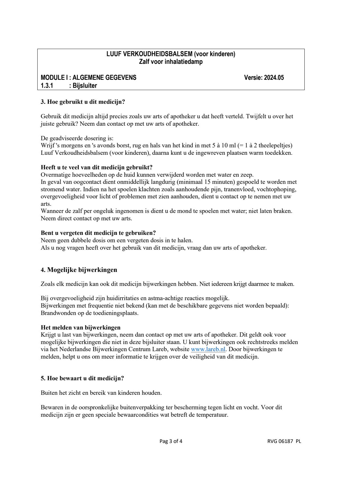 Verkoudheids Balsem Kind Blauw afbeelding van document #3, leaflet