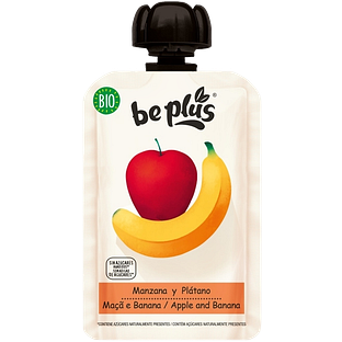 Be Plus Knijpfruit Apple & Banana 100GR