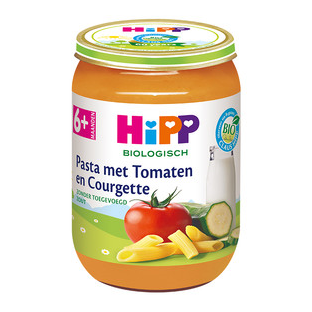 HiPP 6m+ Pasta met Tomaten en Courgette 190GR HiPP 6m+ Pasta met Tomaten en Courgette 190GR