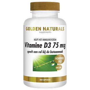 Golden Naturals Vitamine D3 75mcg Capsules 360CP