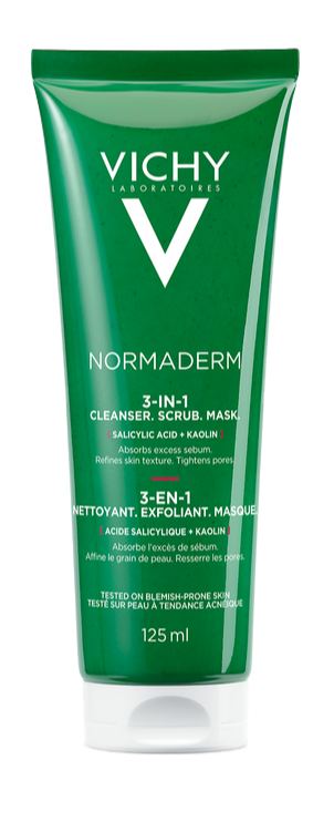Vichy Normaderm 3-in-1 Cleanser Scrub Mask 125ML