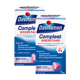 Davitamon Compleet Weerstand Kauwvitamines Bosvruchten 2x60KTB