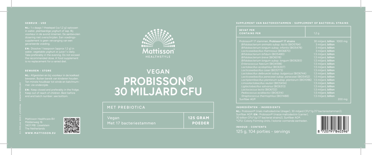 Probisson® 30 Miljard CFU 1200mg Poeder afbeelding van document #1, label
