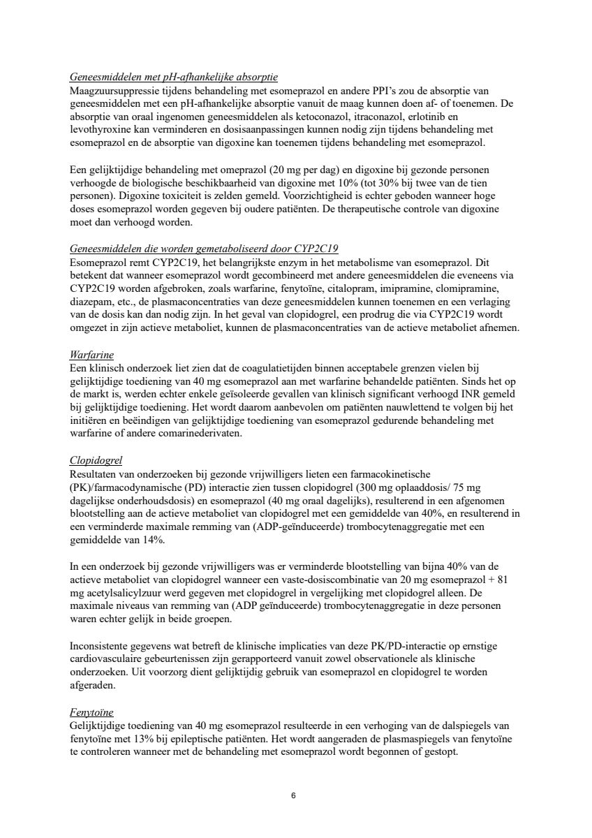 Control Tabletten 20mg Esomeprazo afbeelding van document #6, leaflet